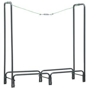 vidaXL Firewood Rack Anthracite 120x35x120 cm Steel