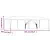 vidaXL Party Tent with 8 Mesh Sidewalls Blue 9x4 m HDPE