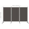 vidaXL 3-Panel Room Divider Anthracite 260x180 cm