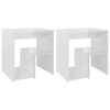 vidaXL Bed Cabinets 2 pcs High Gloss White 40x30x40 cm Engineered Wood
