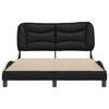 vidaXL Bed Frame without Mattress "Hvar" Black and White 137x190 cm Double Faux Leather