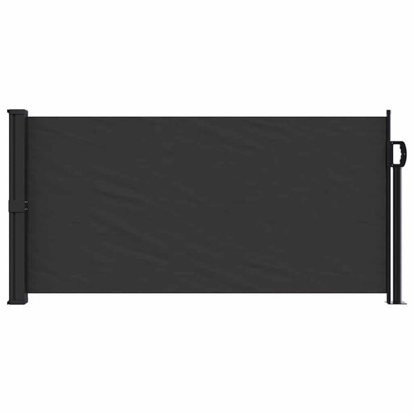 vidaXL Retractable Side Awning Black 100x500 cm