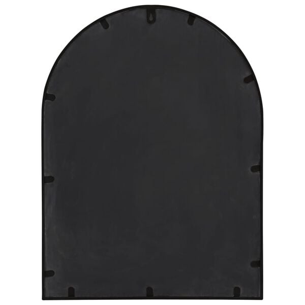vidaXL Garden Mirror Black 60x45 cm Iron for Outdoor Use