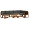 vidaXL Outdoor Sofa Set 9 pcs Natural and Anthracite