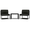 vidaXL 3 Piece Garden Sofa Set with Cushions Aluminium Anthracite