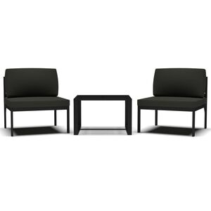 vidaXL 3 Piece Garden Sofa Set with Cushions Aluminium Anthracite