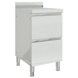 vidaXL Commercial Kitchen Cabinet with 2 Drawers 50x60x96 cm
