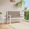 vidaXL Garden Bench Cushion Taupe 120x(50+50)x7cm Oxford Fabric