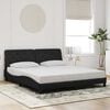 vidaXL Bed Frame without Mattress Black 180x200 cm Velvet