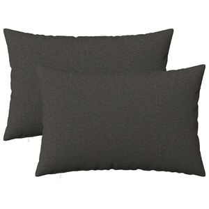 vidaXL Cushion Cover 2 pcs HEERLEN Dark Grey 30 x 50 cm Fabric