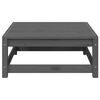 vidaXL Garden Footstool 70x70x30 cm Grey Solid Wood Pine