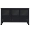 vidaXL Sideboard Metal Industrial Style 120x35x70 cm Black