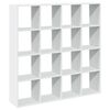 vidaXL Book Cabinet White 137,5x29x137,5 cm Engineered Wood