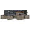 vidaXL Garden Sofa Set 7 pcs Grey Poly Rattan