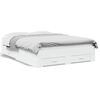 vidaXL Bed Frame with Drawers without Mattress White 135x190 cm Double