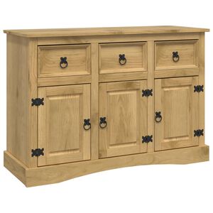 vidaXL Sideboard | Brown | Solid pinewood | 132 x 43 x 78 cm | Sideboard