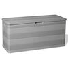 vidaXL Outdoor Storage Box | Light grey | Polypropylene | 117x45x56 cm