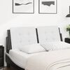 vidaXL Headboard Cushion "Zadar" White and Black 137 cm Double Faux Leather