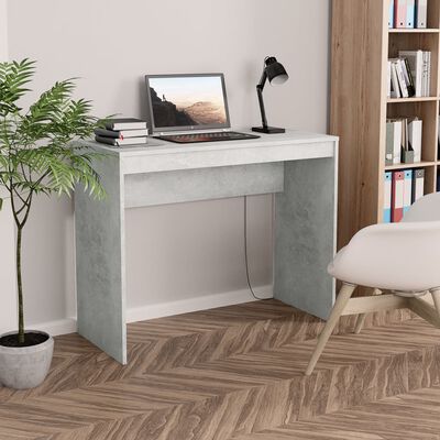 vidaXL Desk Concrete Grey 90x40x72 cm Chipboard