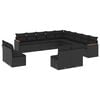 vidaXL Patio Sofa Set Black