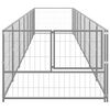 vidaXL Dog Kennel Silver 7 m&sup2; Steel