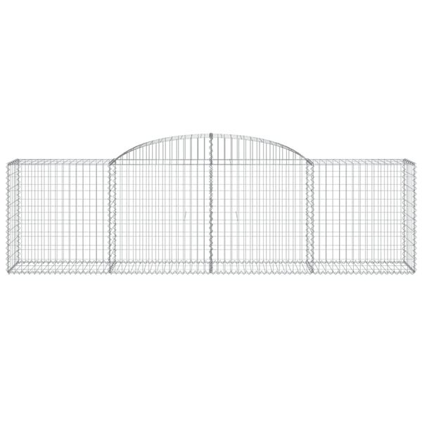 vidaXL Arched Gabion Baskets 9 pcs 300x50x80/100 cm Galvanised Iron