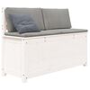 vidaXL Bench White 110x41x76.5 cm Solid Wood Pine