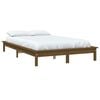vidaXL Bed Frame without Mattress Honey Brown Double Solid Wood