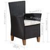 vidaXL Outdoor Chairs with Cushions 2 pcs Poly Rattan Black