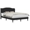 vidaXL Bed Frame with Headboard Black 137 x 190 cm Faux Leather