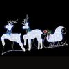 vidaXL LED Reindeers 3 pcs Cold White Fabric