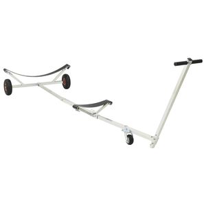 vidaXL Adjustable Boat Trailer with Pneumatic Tires 200 kg Load Silver