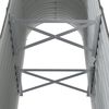 vidaXL Garden Raised Bed Galvanised Steel 114x40x68 cm Grey