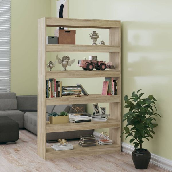 vidaXL Book Cabinet/Room Divider Sonoma Oak 100x30x166 cm