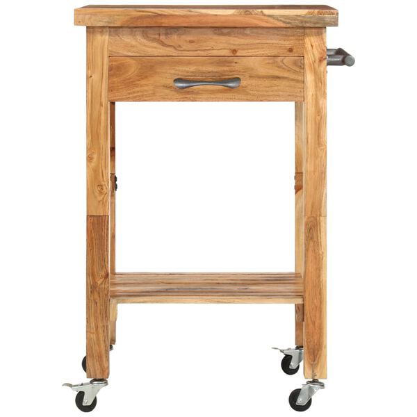 vidaXL Kitchen Trolley 58x58x89 cm Solid Wood Acacia