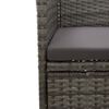 vidaXL Garden Dining Chairs 2 pcs Poly Rattan Grey