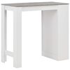vidaXL Bar Table with Shelf White 110x50x103 cm