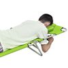 vidaXL Folding Sun Lounger with Head Cushion Powder-coated Steel Green