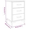 vidaXL Bedside Cabinet Black 36x30x54 cm Solid Pinewood