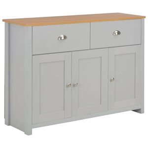 vidaXL Sideboard | Grey and natural wood | Engineered wood with melamine