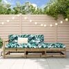 vidaXL 3 Piece Garden Lounge Set with Cushions Impregnated Wood Pine