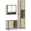 vidaXL 3 Piece Bathroom Furniture Set Sonoma Oak Engineered Wood