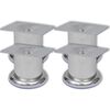 vidaXL 4 Round Sofa Legs Chrome 60 mm