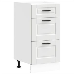 vidaXL Kitchen Base Cabinet "Porto" White Engineered Wood
