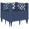 vidaXL Garden Planter with Pegs Blue Grey 43,5x43,5x43,5 cm PP