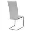 vidaXL Cantilever Dining Chairs 2 pcs White Faux Leather