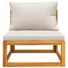 vidaXL 3 Piece Garden Lounge Set with Cushions Solid Wood Acacia