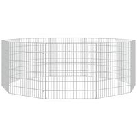 vidaXL 10-Panel Rabbit Cage 54x60 cm Galvanised Iron