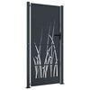 vidaXL Garden Gate Anthracite 100x200 cm Steel Grass Design