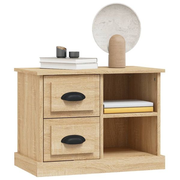 vidaXL Bedside Cabinet Sonoma Oak 60x35.5x45 cm